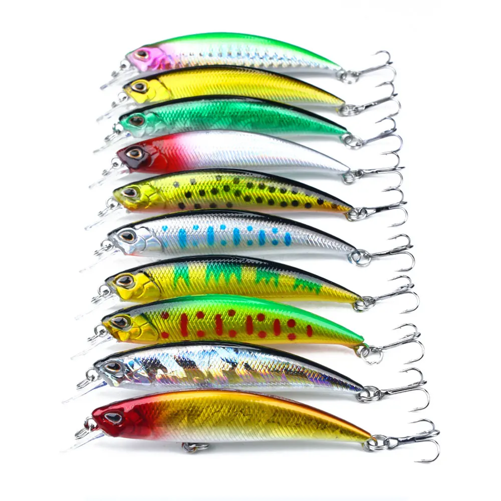 80MM-9G wholesale  Long Trolling Minnow Sinking Trout Lure Minnow Lures
