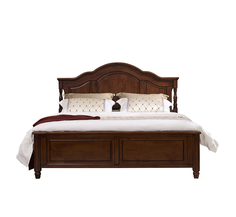 New products ideas 2024 king bed frame master bedroom furniture sets solid wood bed king size double bed antique furniture