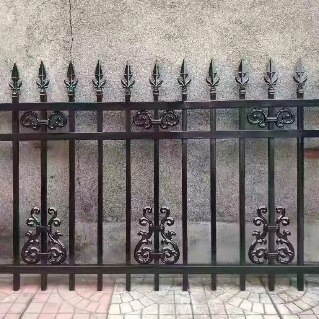 Delicate wrought iron fence outdoor home fence