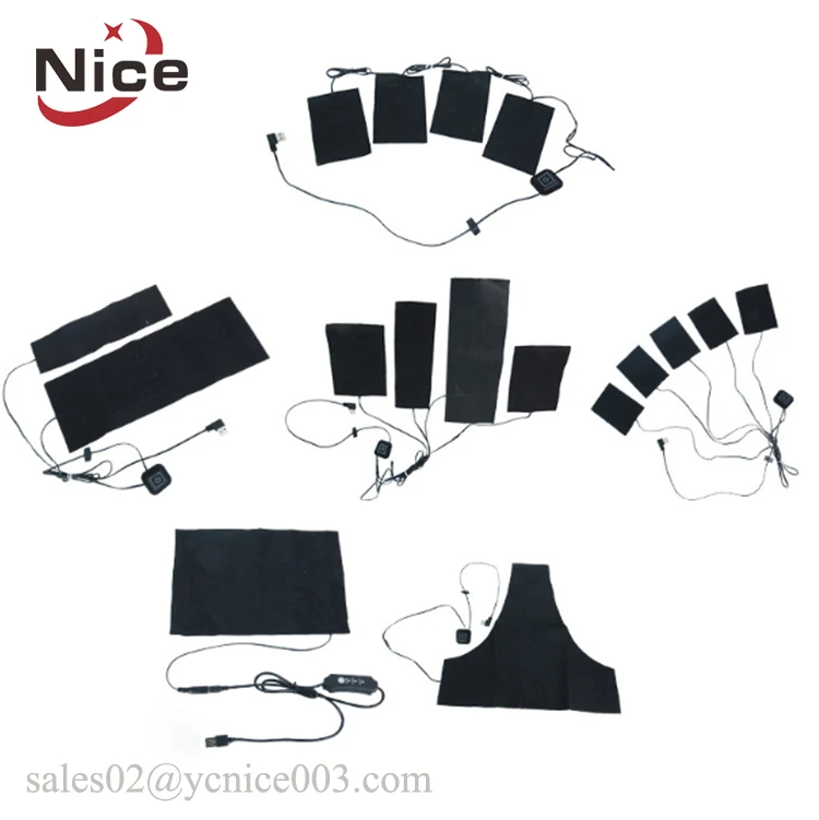 Жилет и подушечки с подогревом usb, 5 В