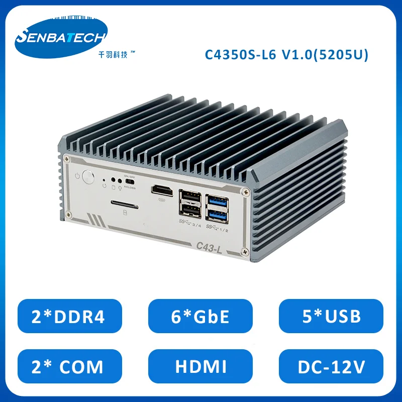 Cheap Customize Portable Desktop Mini PC Single Channel 2400MHz DDR4 32GB Memory 5XUSB Pfsense Router Mini pcs