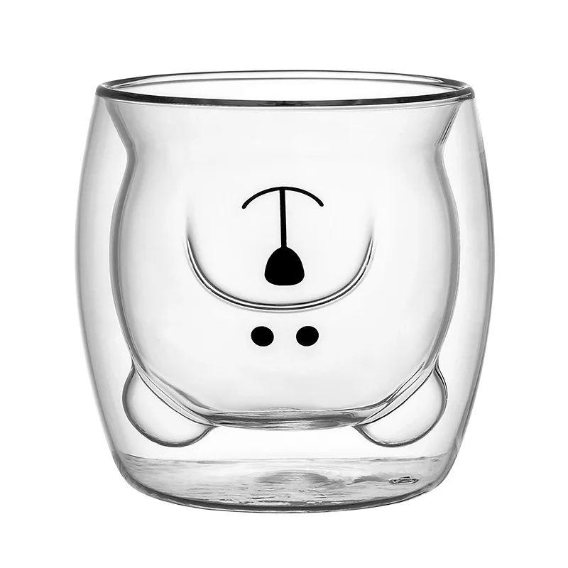 wholesale christmas creative mug cup Snowman Christmas deer glass mug with handle  and lids for kids