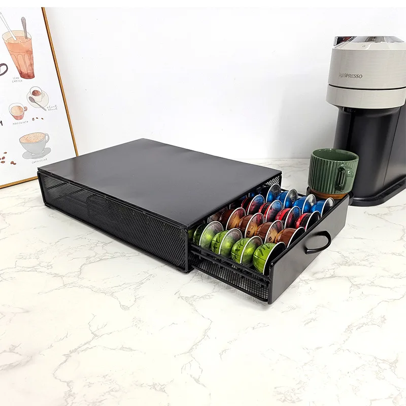 Choice Fun 40 Coffee Capsules Storage Box Coffee Capsule Machine Base Storage Drawer Capsule Storage
