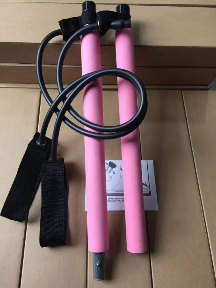 Factory direct sales  portable yoga pilates stick with resistance band great for slimming