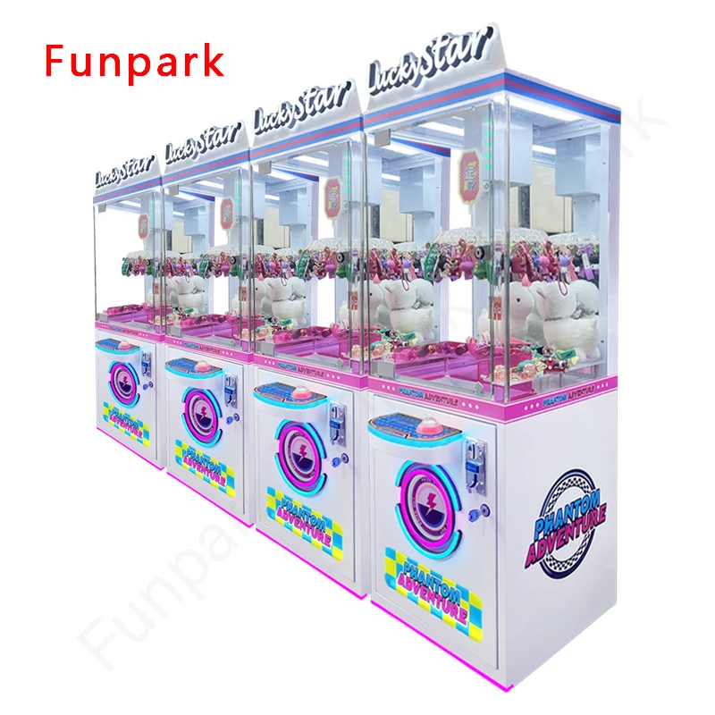 Funpark Best Selling Amusement Clip Machine Mini Dolls Toys Machine Vending Coin Operated Games