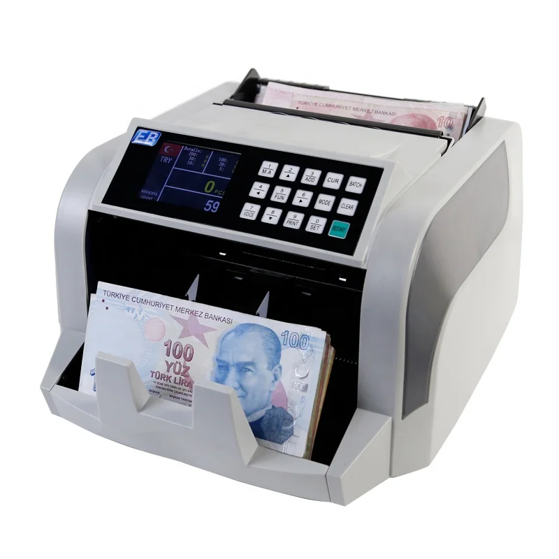 LD-3600 TRY Accurate banknote counter machine TRY Mix Value Counting Counterfeit Money Detection System Currency UV Detection