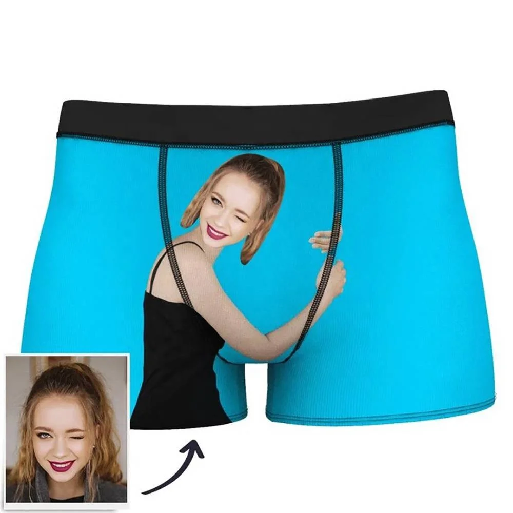 Suprising Gift Customized Face Print Boxer Briefs New Design Panties Custom Logo Mens Boxers