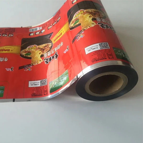 20 micron Flexible Printed Laminating Cookie Packaging Food Grade Packing Film Rolls For Instant Noodles