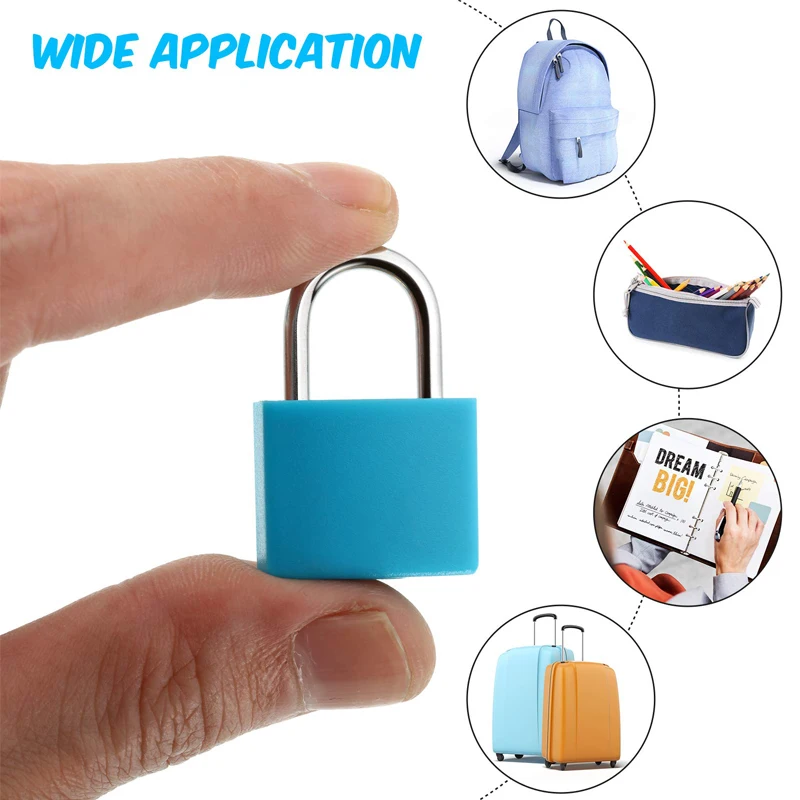 Heavy Duty Laminated Steel Lock Body with Plastic Covered Smart Padlock with Keys Wholesale Fancy Long Padlock 20mm 50mm