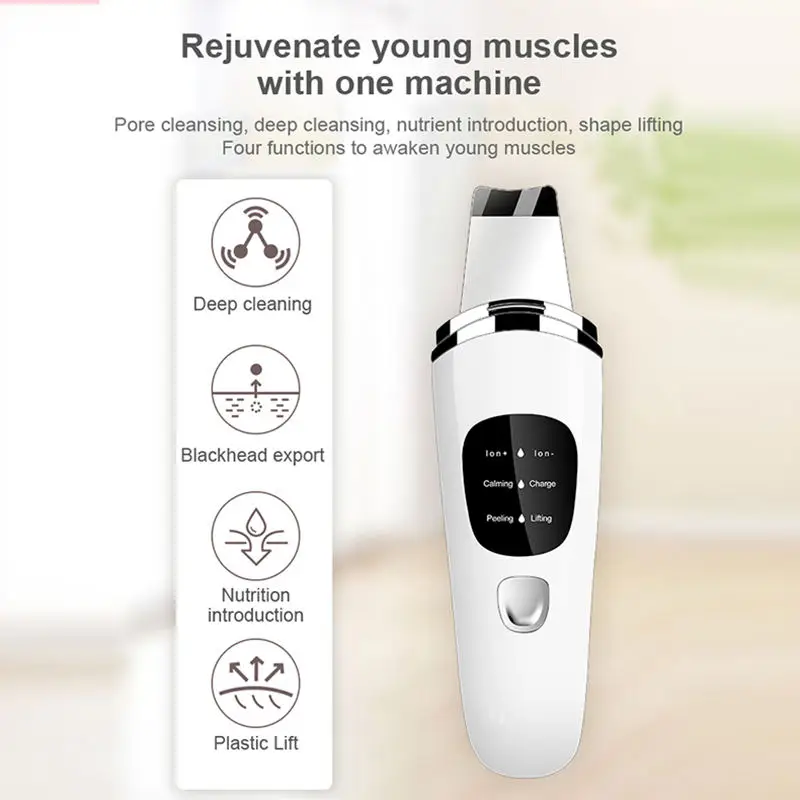 Professional Electric Sonic Ultrasonic Facial Dead Skin Scrubber Hard Skin File Callus Remover Ultrasonic Skin Scrubber Spatula