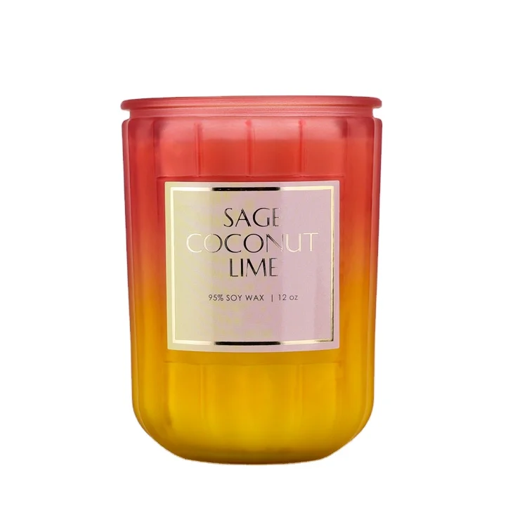 12Oz Luxury Eco-Friendly Frosted Candle Personalized Private Label Soy Natural Wax Scented Candles