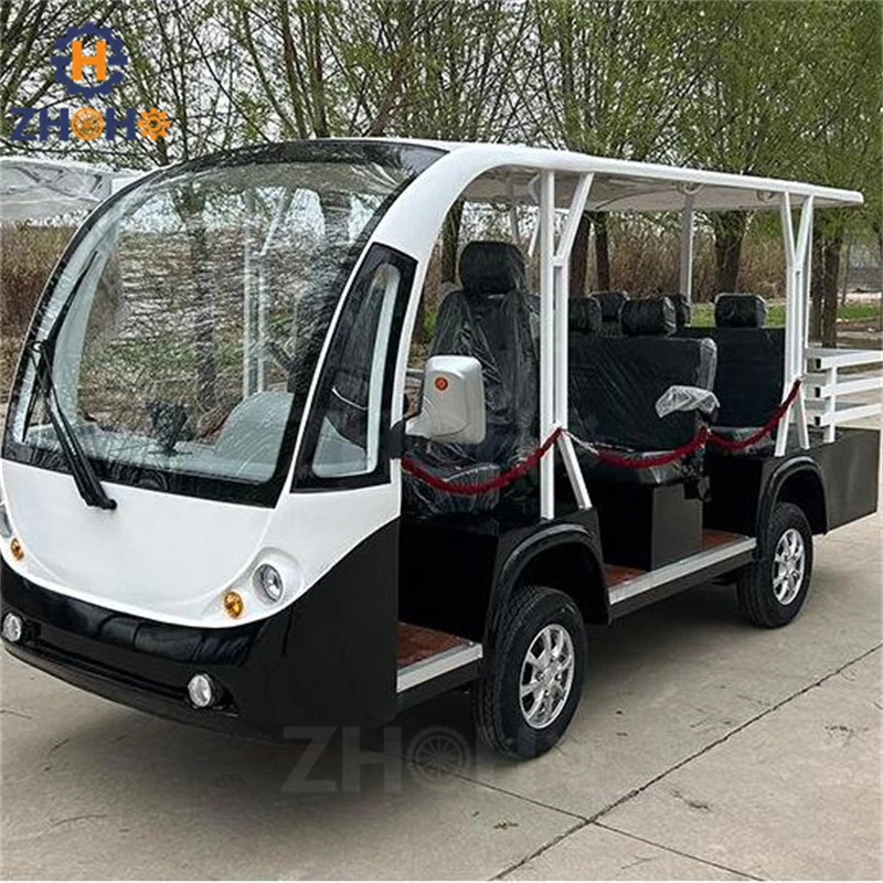 Low Price 11 Seater Electric Passenger Vehicles Shuttle Bus Speed Travel Sightseeing Car for Sale