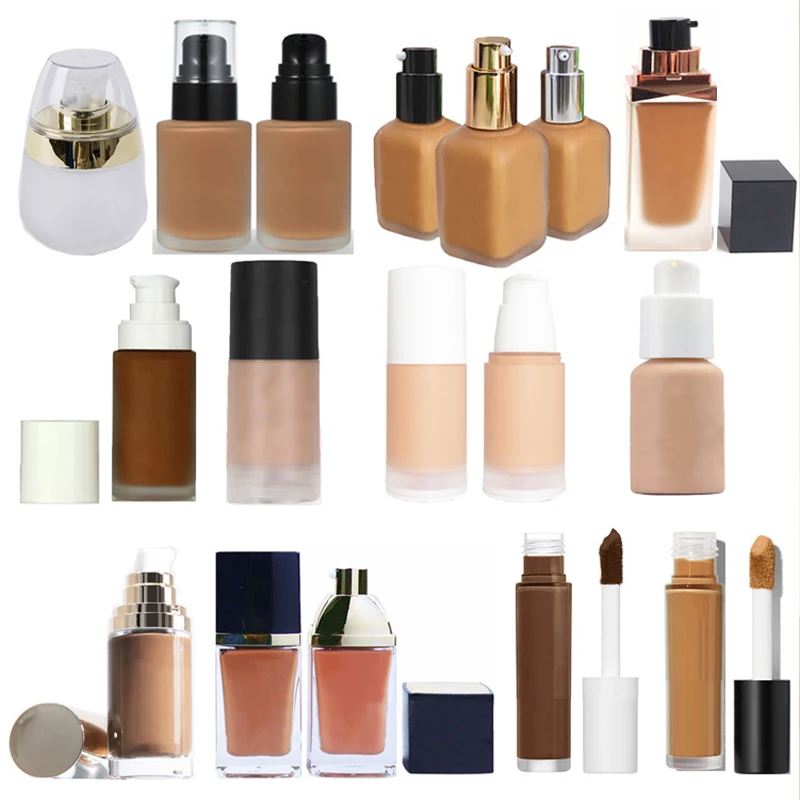 Natural Cosmetics Manufacturers Custom OEM Long Lasting Waterproof Natural Concealer Face Private Label Liquid Foundation