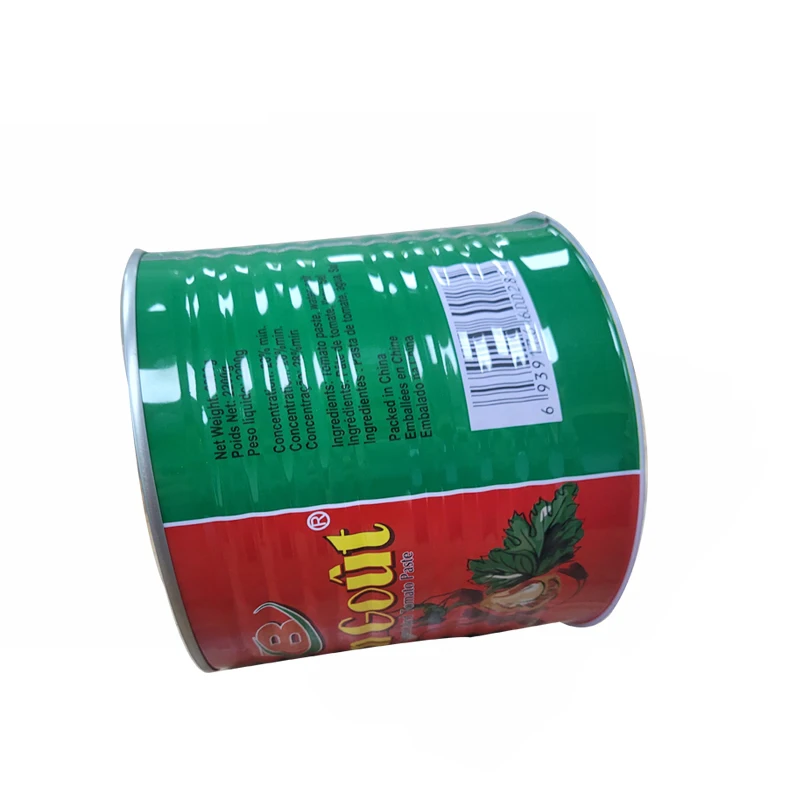 Hot Sale High Quality 200ml Tin Can for Tomato Package  With Metal Lid Easy Open End