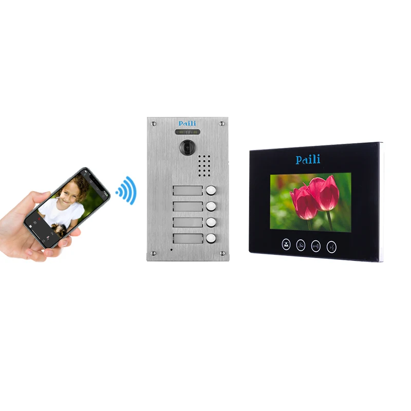 2 Wire & IP Video Intercom System for Villa Apartments Video Door Phone smart touch button Video phone inter phone wired