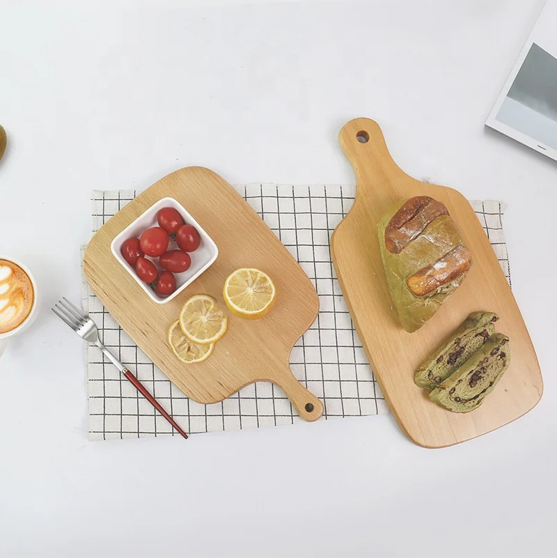 Professional Wooden Boards for Serving Food Durable Handle Bamboo Bread Cutting Cheese Wooden Cutting Board Set With Hook Hole