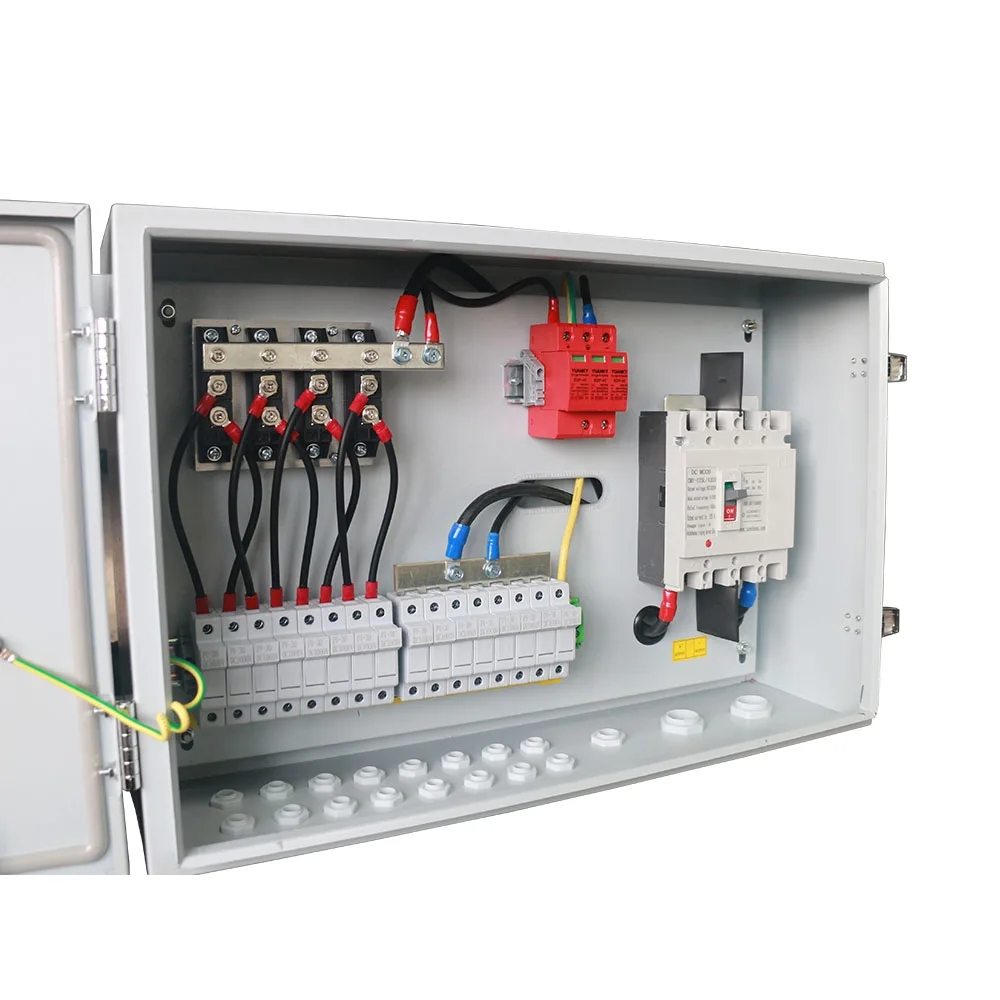 PV Array Combiner Box 1000V 1500V 4 6 8 10 12 14 16 Strings In 1 Output Solar Panel Junction Distribution  Box For Solar System