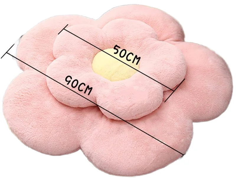 Hot Sale Bay Pink Unisex Plush Sunflower Pillow Cute 43 Doll with PP Cotton Filling Floral Cushion for Girly Room Decor