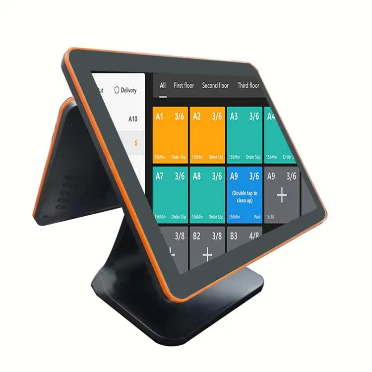15 Inch Cash Register Win 10 Dual Single Screen Pos System I5 Gen10 8G 128G Pos Touch Terminal With Cash Box For Business