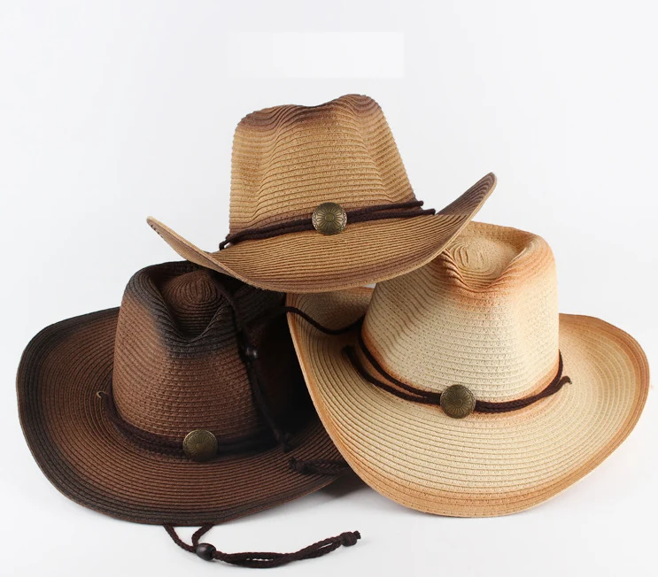Popular SUMMER 100%PAPER FASHION COWBOY STRAW HAT