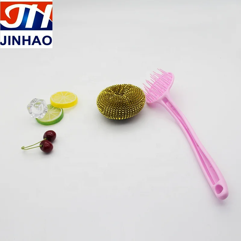 New design Durable Long Handle Soap Dispensing Interchangeable head Kitchen Spray Dish Cleaning Brush