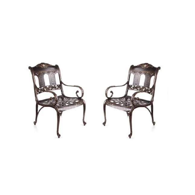 
Contemporary Balcony retro Metal Garden furniture aluminum outdoor Cast Antique Aluminum Outdoor Patio web mesh Chair 