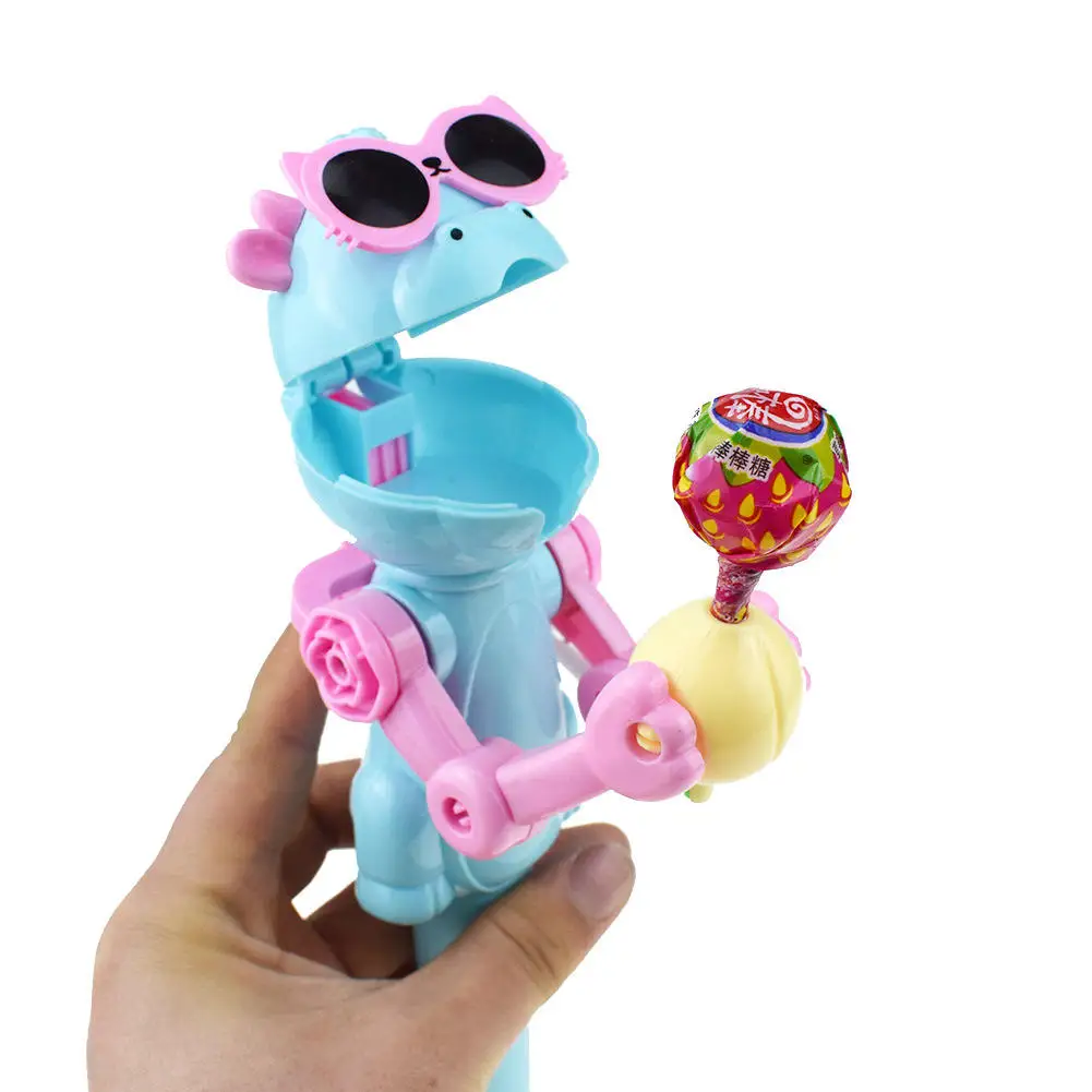 New Arrival Hand Movement Glasses Animal Plastic Robot Candy Box Lollipop Candy Storage Lollipop Holder Candy Toys For Kids