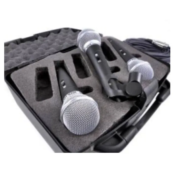 Профессиональный гипердинамический проводной микрофон KOOL SOUND 3 комплекта с 8 метрами и футляром для