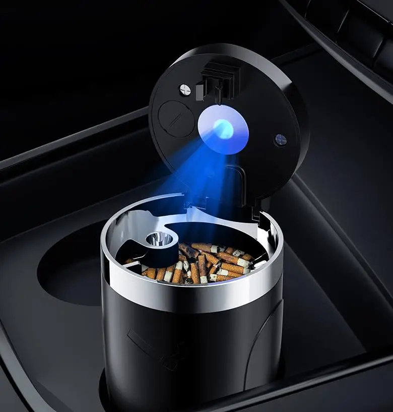 Portable Car LED Ashtray Auto Ashtray Cigarette Ash Holders Cup Car Accessories