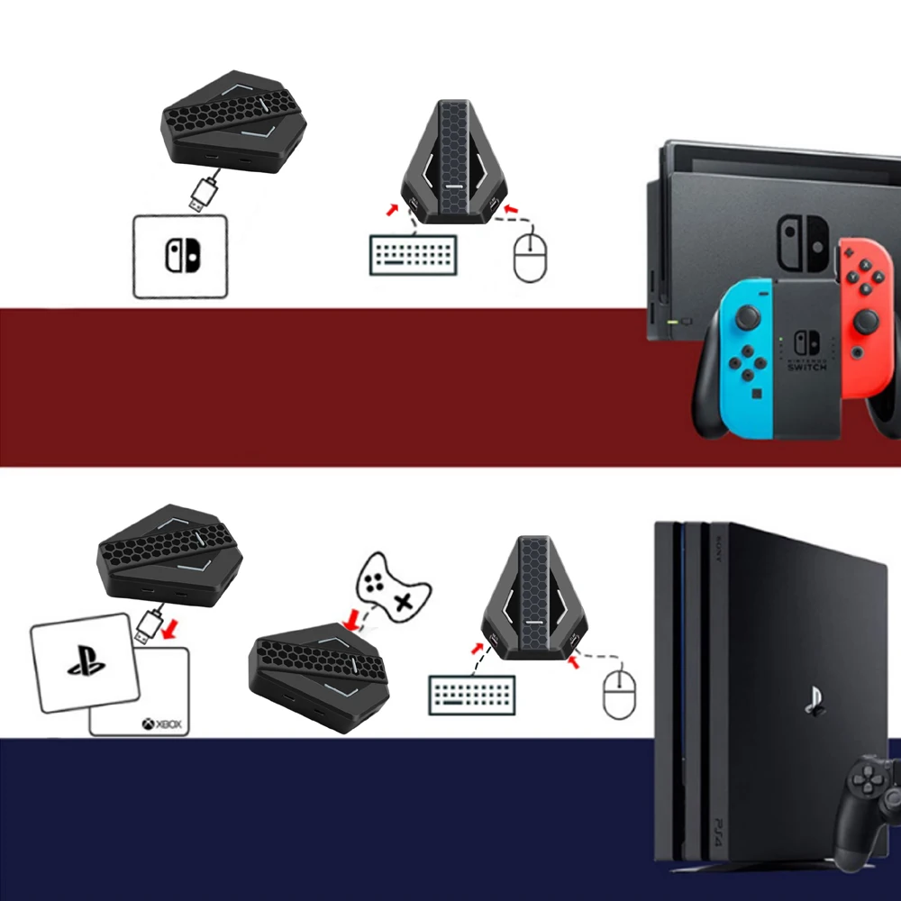 Конвертер клавиатуры и мыши игрового контроллера для PS3/PS4/Xbox one/360 игр консоли коммутатора