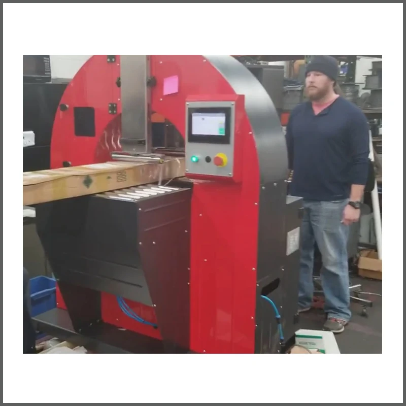 Steel tube packing machine, small Aluminum profile fully automatic horizontal wrapping machine orbital wrapper