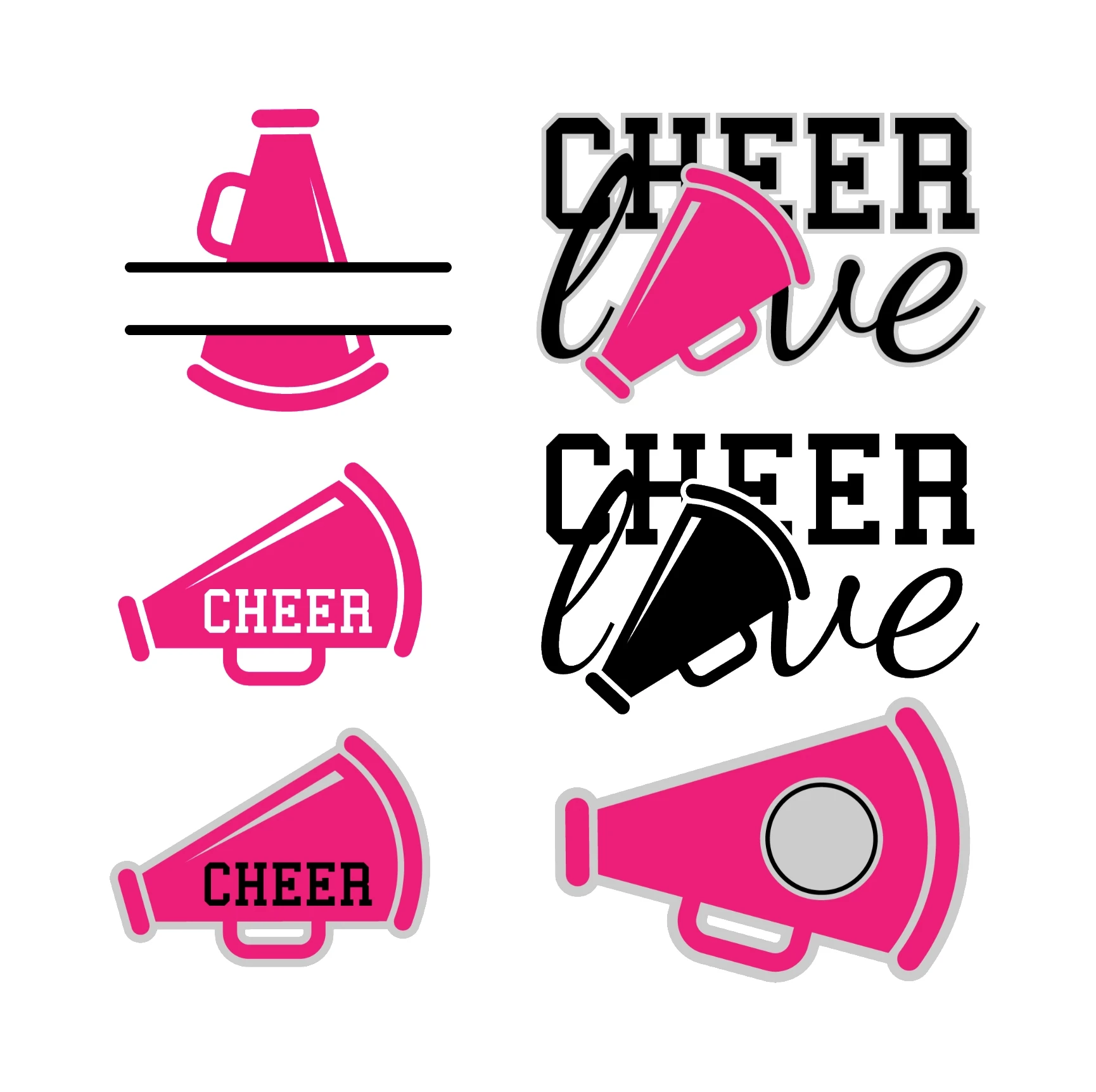 Factory wholesale popular fashionable colourful cheer element design heat press printing transfer garment vinyl sticker