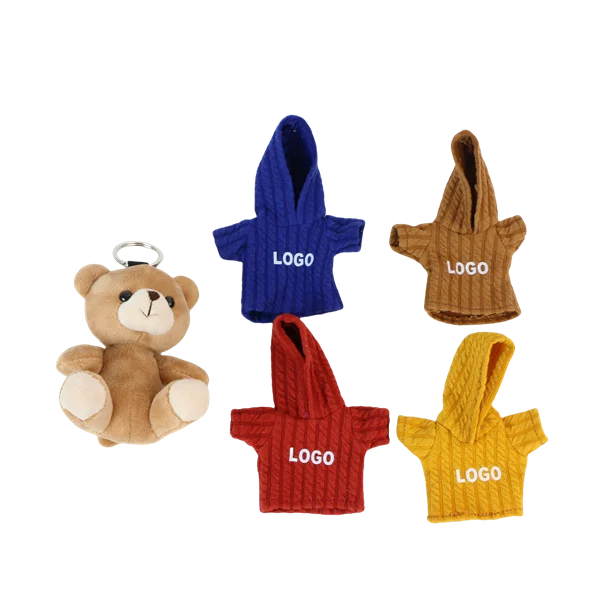 Customised Logo Child Plush Toy gift stuffed Teddy Bear With T-shirt High Quality plush keychain Teddy Bear Stuffed animal toy