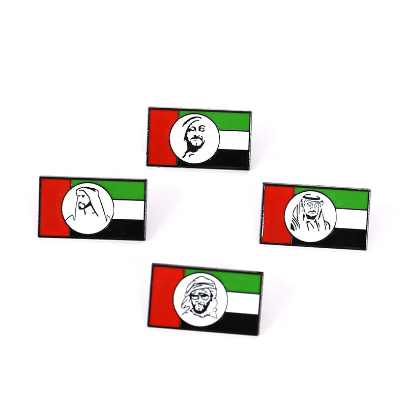 Wholesale Custom Metal Country Emblem Lapel Pin Badge Enamel Uae National Day Pin For National Day
