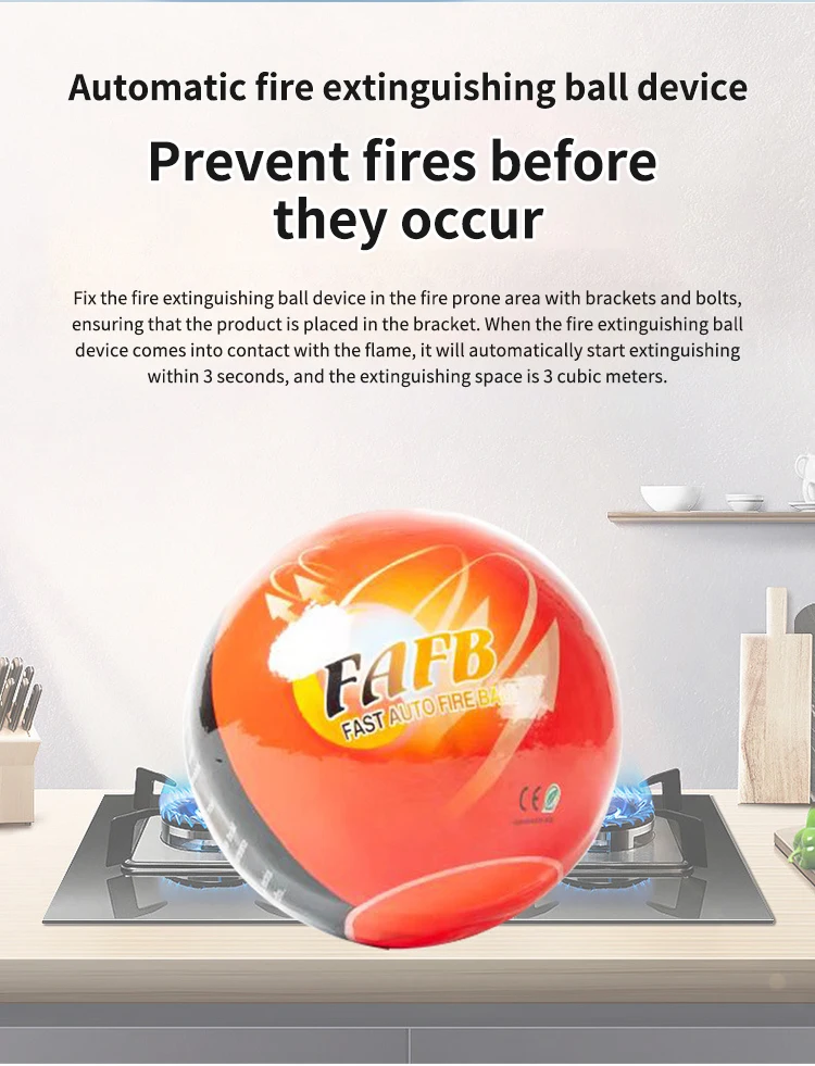 Factory price 1.3kg Small Dry Powder Anti Auto Fire Fighting Extinguisher Ball