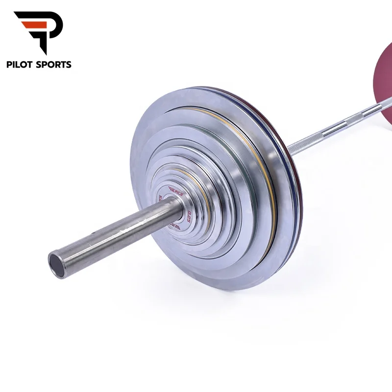 Pilot Sports 2 inch Chrome Powerlifting Plates Gym Equipment Steel Weight Plate for Deadlifting Calibrated Weight Plate