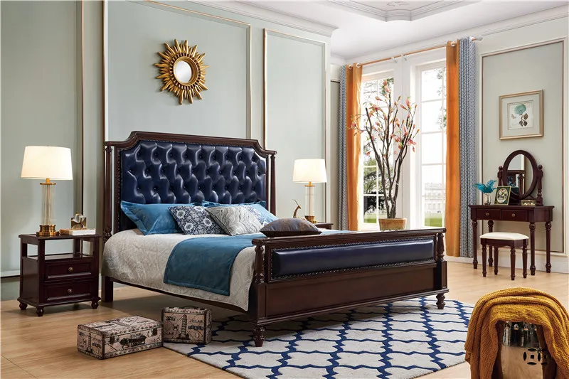 Wholesale modern bedroom  furniture wooden bed