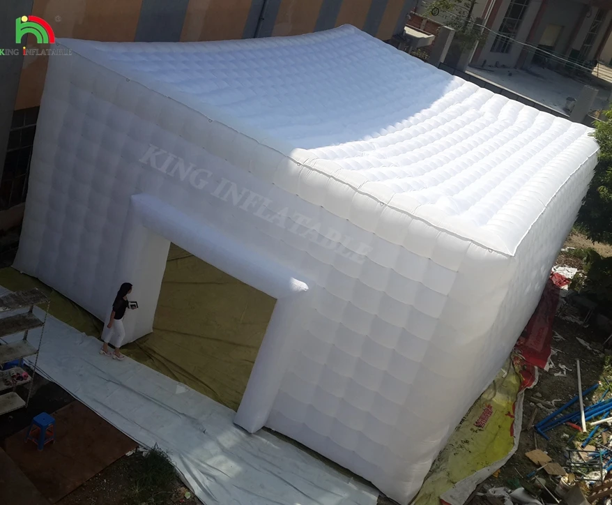 Commercial Event Pvc Portable Backyard Party House Inflatable Night Club LED Disco Light Inflatable Nightclub Cube Tent