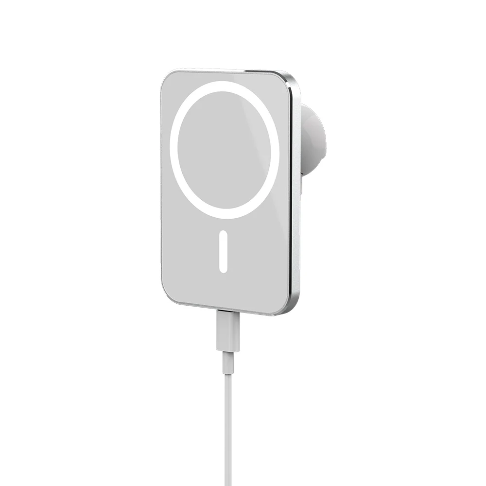
smart phones fast charger new magnet type c Qi 15w white car mount magnetic wireless car charger 