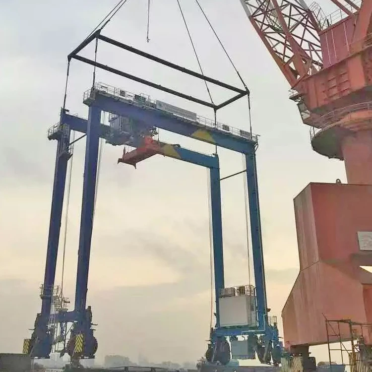good standard 50 ton rubber tyre gantry crane for port