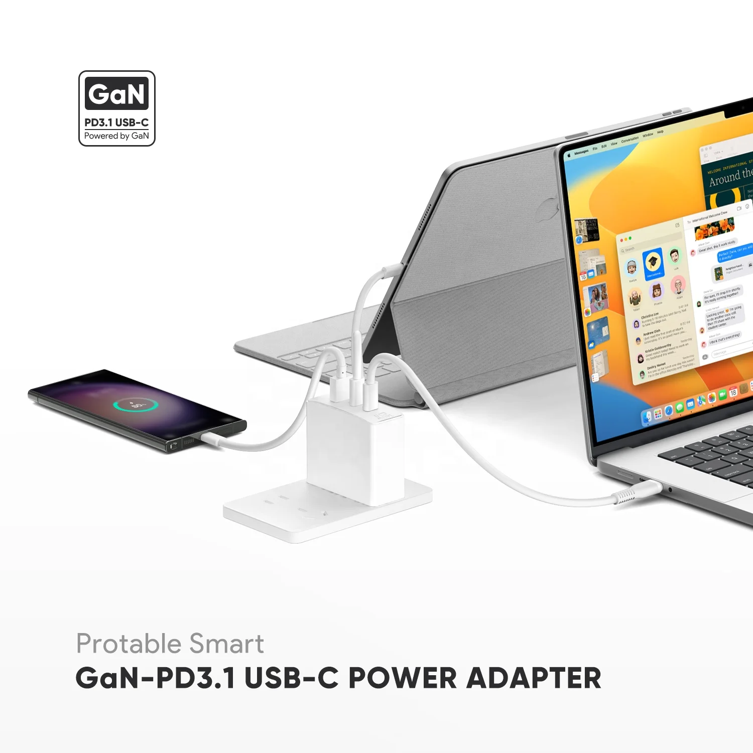 SAA RCM PD 140W GaN fast charger usb Type-C Travel Adapter Laptop power adapter charger USB-C Power Supply 140W usb c AU plug