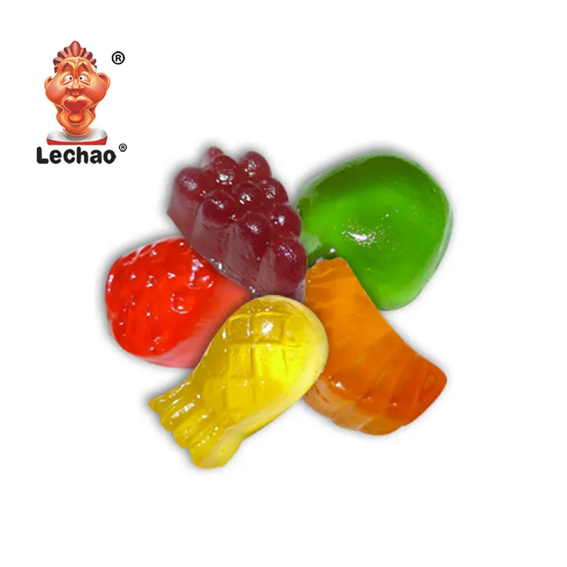 Halal wholesale customization mixed fruit flavour sweet candy toys jelly candy mix fruit gummy candy