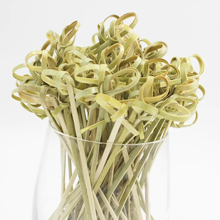 Jimao Knot String High Sales Cheap Price 100pcs Food Grade Natural Knot String Bamboo Cocktail Picks Flamingo