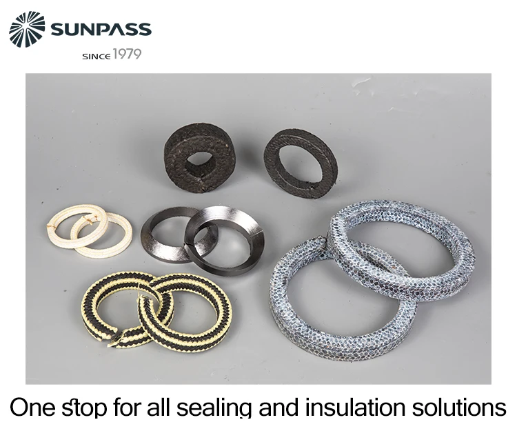 High temperature factory Pure Graphite Braided Packing ring for valve pump sealing