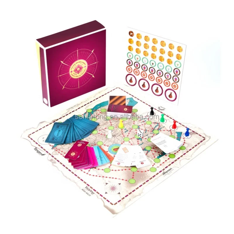 Senfutong chinese super board game manufacturing oem design printing custom catan board game for adults/kids