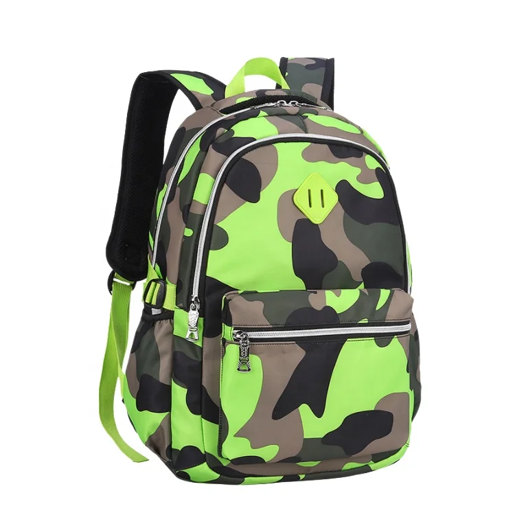 Custom Printed Logo Kid Camouflage Student School Bags For Primary School Kindergarten Waterproof Oxford  Backpack