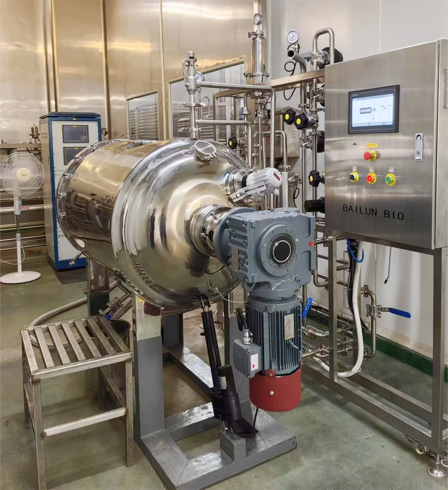 Stainless steel revolving tank industrial steam iron fermenter 500 liter bioreactor bacteria ferment lactique