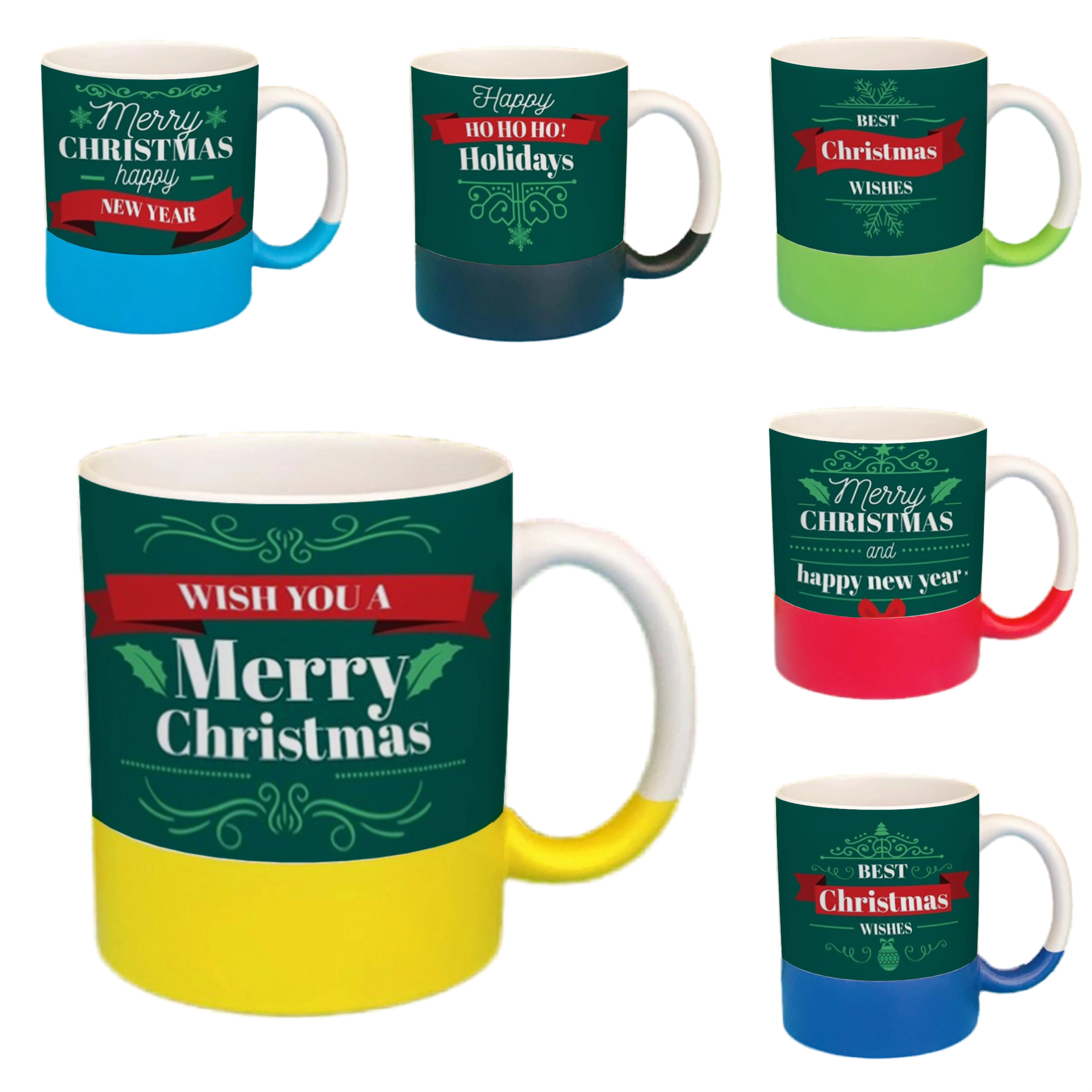 GZYSL Sublimation 11oz Milk Coffee Mug With Handle Home Coffee Cup Creative Splice Color Matte Ceramic Mug