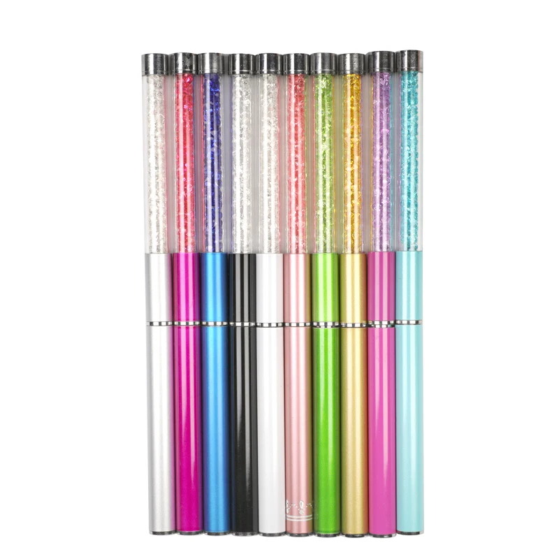 Retractable Crystal Micro Mascara Applicator Extension Spoolie Cleaning Eyelash Brush With Cap