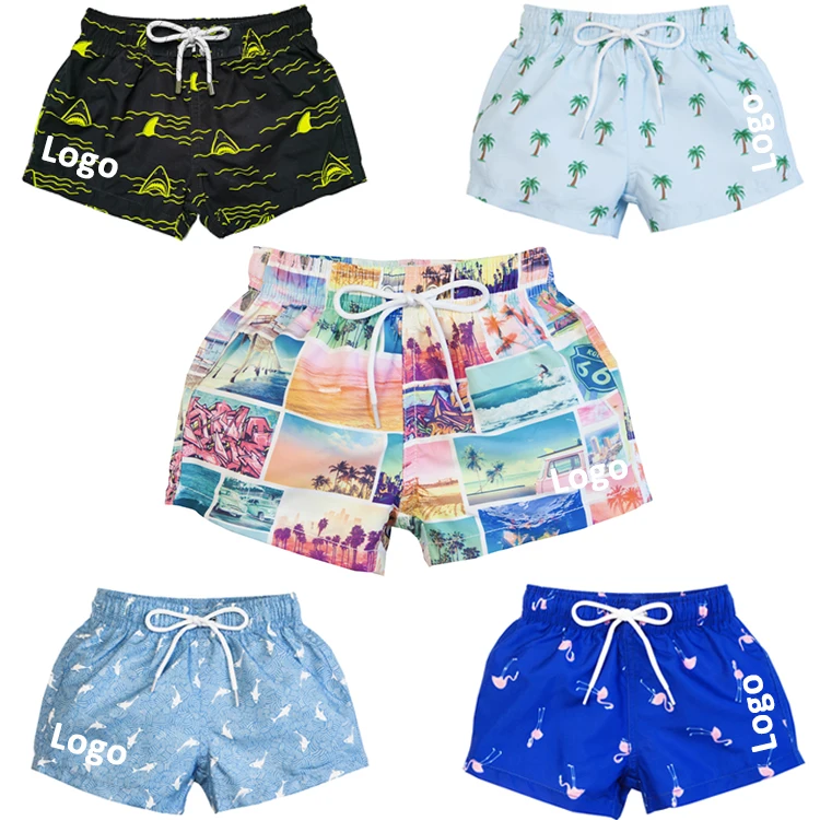 custom kids toddler swimming short pants baby trunks children beach board shorts for boys